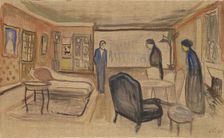 Scene from the play "Ghosts" by Henrik Ibsen , 1906. Creator: Munch, Edvard (1863-1944)