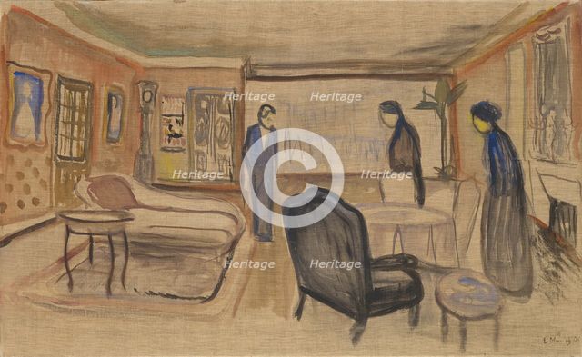 Scene from the play "Ghosts" by Henrik Ibsen , 1906. Creator: Munch, Edvard (1863-1944).