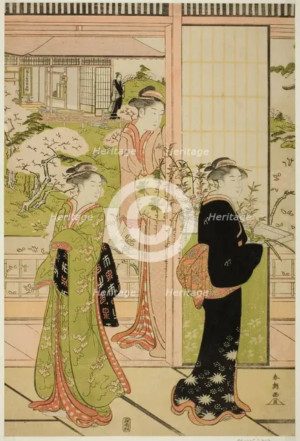 Scene from the Play "Imoseyama", late 1780s. Creator: Katsukawa Shuncho.