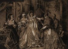 Scene from the play "King Henry VIII" by William Shakespeare. Creator: Peters, Matthew William (1742-1814)