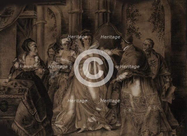 Scene from the play "King Henry VIII" by William Shakespeare. Creator: Peters, Matthew William (1742-1814).