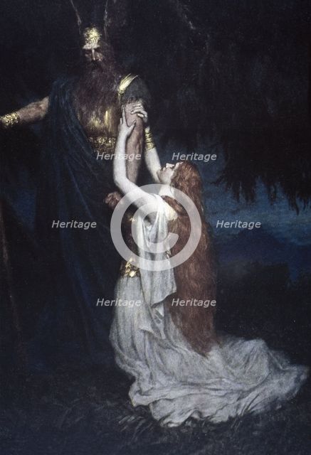 Scene from the play 'La Walkiria', by Richard Wagner, composed in 1872, 1908. Creator: Leeke, Ferdinand (1859-1923).