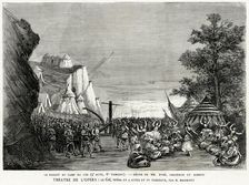 Scene from the premiere of the Opera Le Cid by Jules Massenet on December 5, 1885, 1885. Creator: Tilly, Auguste (1840-1898)