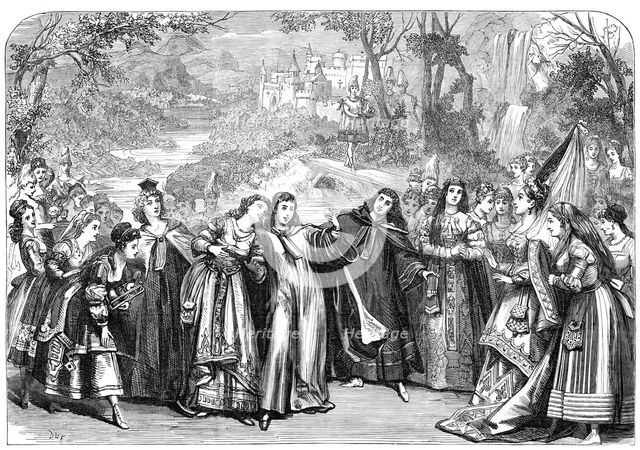 Scene from "The Princess," at the Olympic Theatre, 1870. Creator: Unknown.