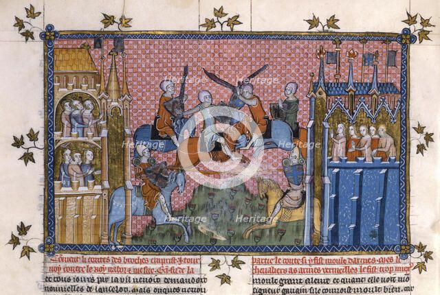 Scene from the Romance of Lancelot of the Lake. Artist: Gautier