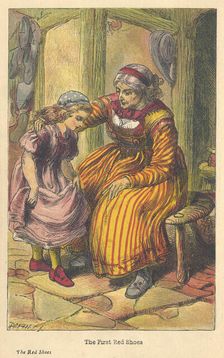 Scene from The Red Shoes by Hans Christian Andersen, c1879