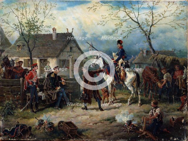 Scene from the Russio-French War in 1812. Artist: Kaiser, Friedrich (1815-1890)