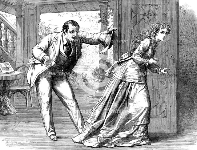 Scene from "The Woman In White," at the Olympic Theatre, 1871. Creator: Unknown.