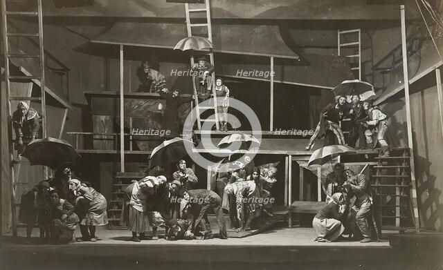 Scene from The Witch by Abraham Goldfaden, State Jewish Chamber Theater, Moscow, 1921. Creator: Anonymous.