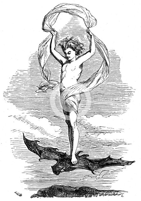 Scene from The Tempest by William Shakespeare, 1856-1858. Artist: Unknown