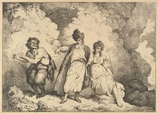 Scene from the Tempest: Caliban, Prospero and Miranda, [1783-87] reissued 1801. Creator: Thomas Rowlandson
