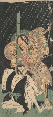 Scene from the Third Act of the Drama "Soga Aigo", 1769 spring. Creator: Shunsho