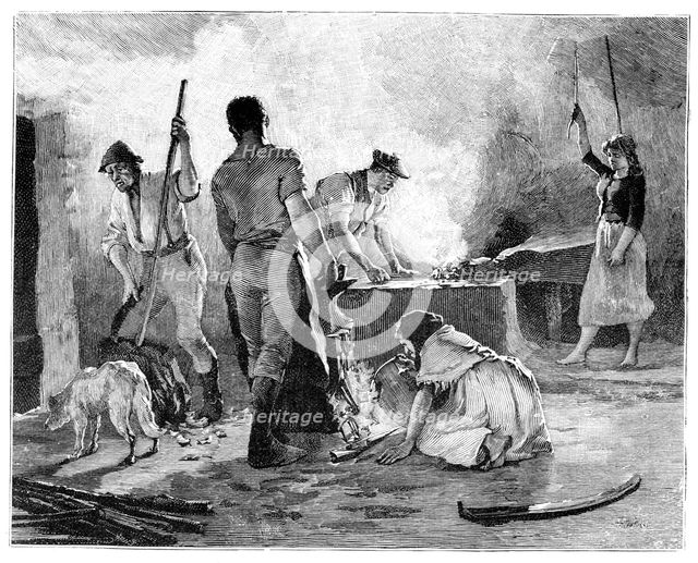 Scene from the Young Irelander Rebellion of 1848 (1900). Artist: Unknown
