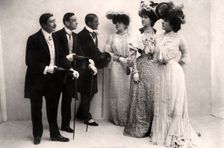 Scene from Three Little Maids, early 20th century