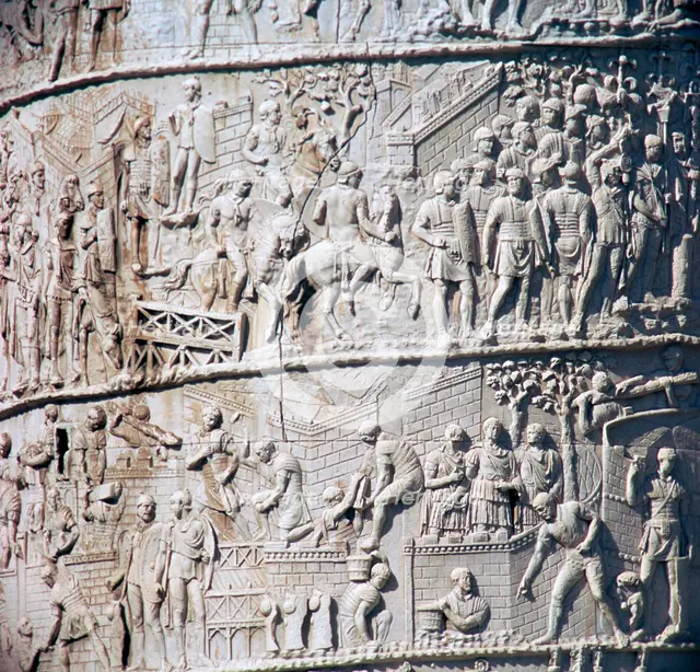Scene from Trajan's column, showing the Dacian wars, 2nd century. Artist: Unknown