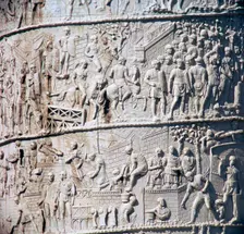 Scene from Trajan's column, showing the Dacian wars, 2nd century