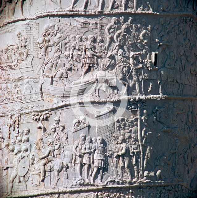 Scene from Trajan's column, showing the Dacian wars, 2nd century. Artist: Unknown