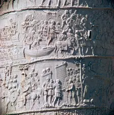 Scene from Trajan's column, showing the Dacian wars, 2nd century