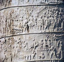 Scene from Trajan's column, showing the Dacian wars, 2nd century