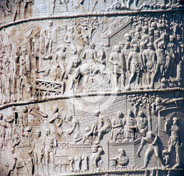 Scene from Trajan's column, showing the Dacian wars, 2nd century. Artist: Unknown