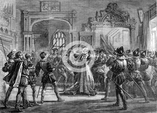 Scene from "'Twixt Axe and Crown," at the Queen's Theatre, 1870. Creator: Unknown.