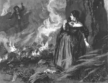 Scene from "Urith: A Tale of Dartmoor", By Sabine Baring-Gould, MA, 1890. Creator: Frank Dadd
