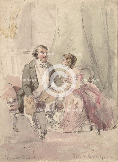 Scene from Vanity Fair: "Jos and Becky", 1848-80. Creator: (?) Jerry Barret.