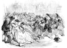 Scene from Verdi's Opera, "La Traviata", at Her Majesty's Theatre, 1856. Creator: Unknown