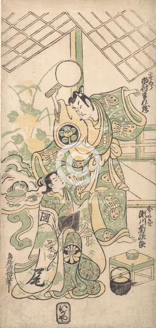 Scene from a Modified Soga Play, ca. 1745., ca. 1745. Creator: Torii Kiyomasu I.