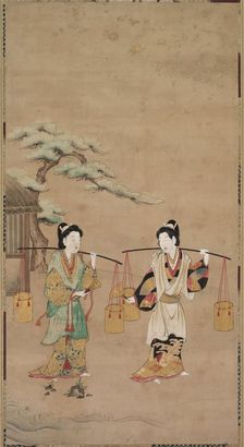 Scene from a Noh Play, early 18th century. Creator: Unknown