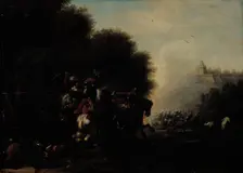 Scene from a cavalry battle, c1640-1660. Creator: Philip Wouverman