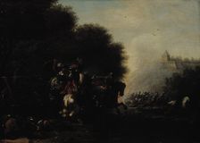 Scene from a cavalry battle, c1640-1660. Creator: Philip Wouverman