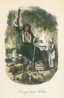 Scene from A Christmas Carol by Charles Dickens, 1843. Artist: John Leech