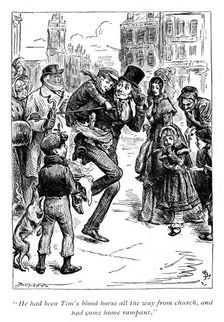 Scene from A Christmas Carol by Charles Dickens, 1843