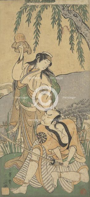 Scene from a Drama, 1769. Creator: Ippitsusai Buncho.