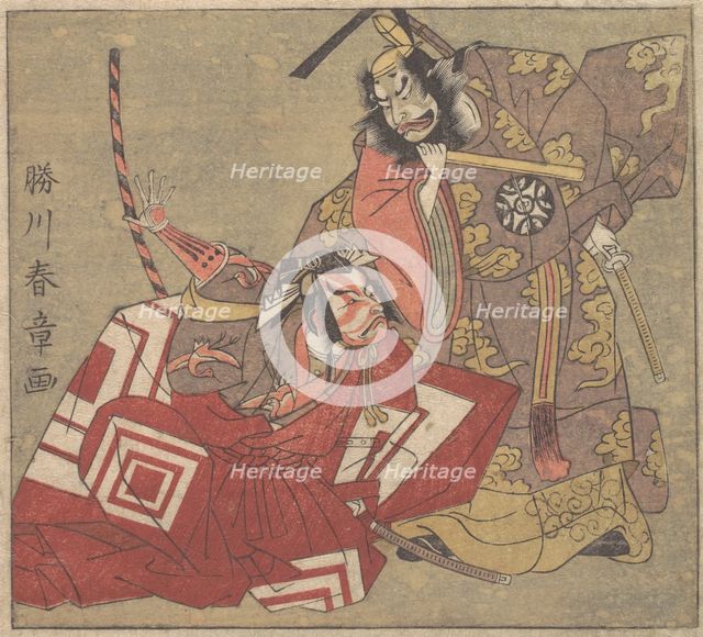 Scene from a Drama, 18th century. Creator: Shunsho.