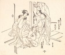 Scene from a Drama: Matsumoto Koshiro I and Two Other Actors. Creator: Ranshu