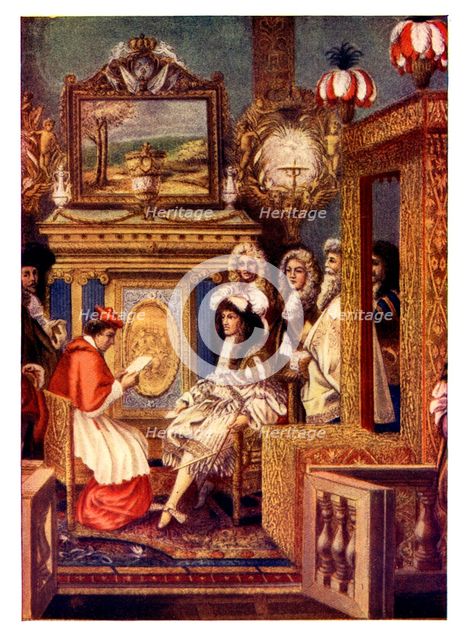 Scene from a French court, c19th century. Artist: Unknown