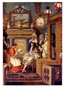 Scene from a French court, c19th century
