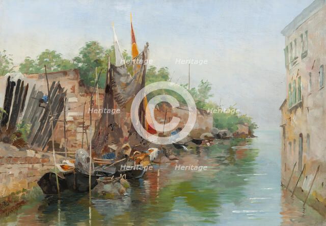 Scene from a Venetian Canal. Sketch. Creator: Augusta Borjesson.