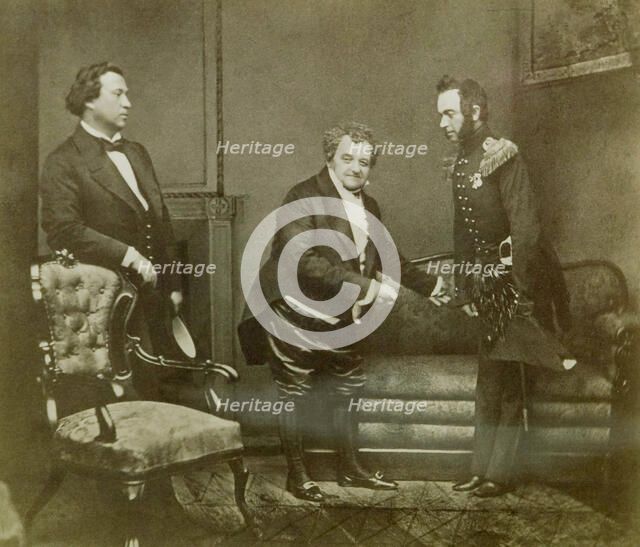 Scene from Aleksandr Griboyedov's play 'Woe from Wit', Maly Theatre, Moscow, Russia, 1850. Artist: Unknown