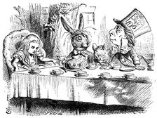 Scene from Alice's Adventures in Wonderland by Lewis Carroll, 1865. Artist: John Tenniel