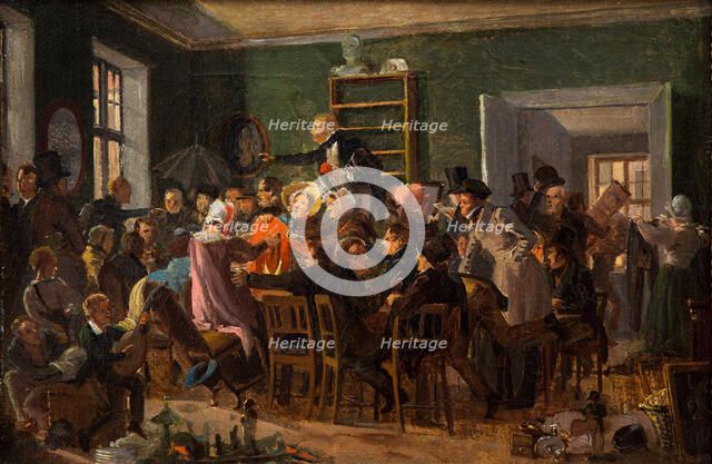 Scene from an auction, 1835. Creator: Marstrand, Wilhelm Nicolai (1810-1873).