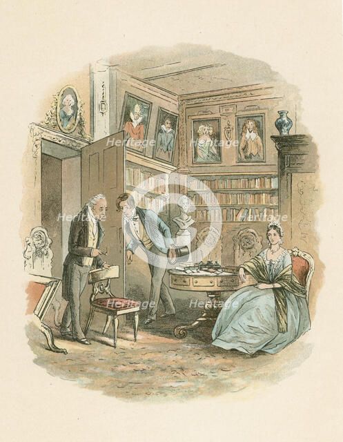 Scene from Bleak House by Charles Dickens, 1852-1853. Artist: Hablot Knight Browne