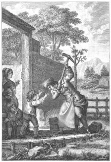 Scene from Confessions by Jean-Jacques Rousseau, 1782-1789. Artist: Anon