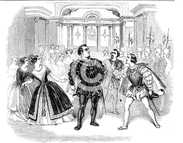 Scene from Costa's opera of "Don Carlos", 1844. Creator: Unknown.