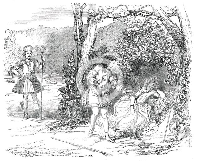 Scene from "Cymon and Iphigenia", at the Lyceum Theatre, 1850. Creator: Unknown.