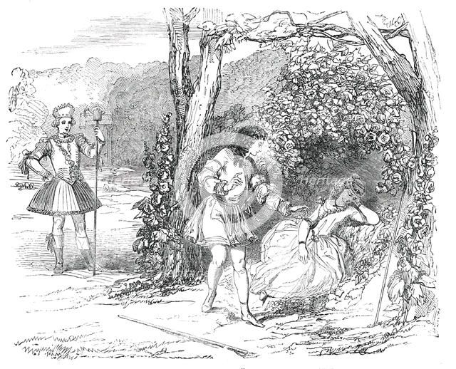 Scene from "Cymon and Iphigenia", at the Lyceum Theatre, 1850. Creator: Unknown.