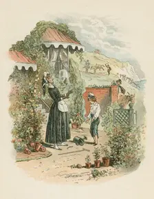 Scene from David Copperfield by Charles Dickens, 1849-1850. Artist: Hablot Knight Browne