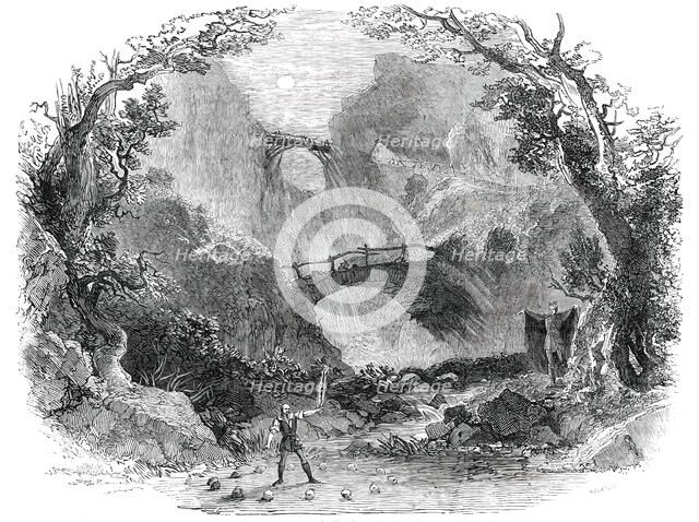 Scene from "Der Freischutz" (The Wolf's Glen), at the Royal Italian Opera, 1850. Creator: Smyth.